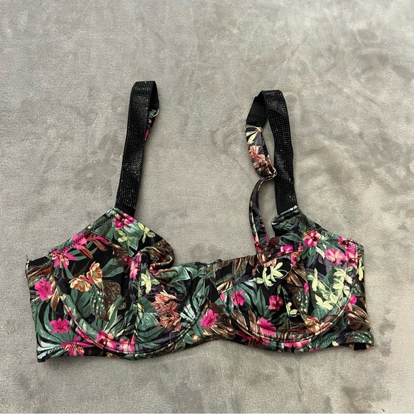 New! Victoria’s Secret Floral Shine Strap Wicked Push Up Bikini Top 4605 - Picture 3 of 8